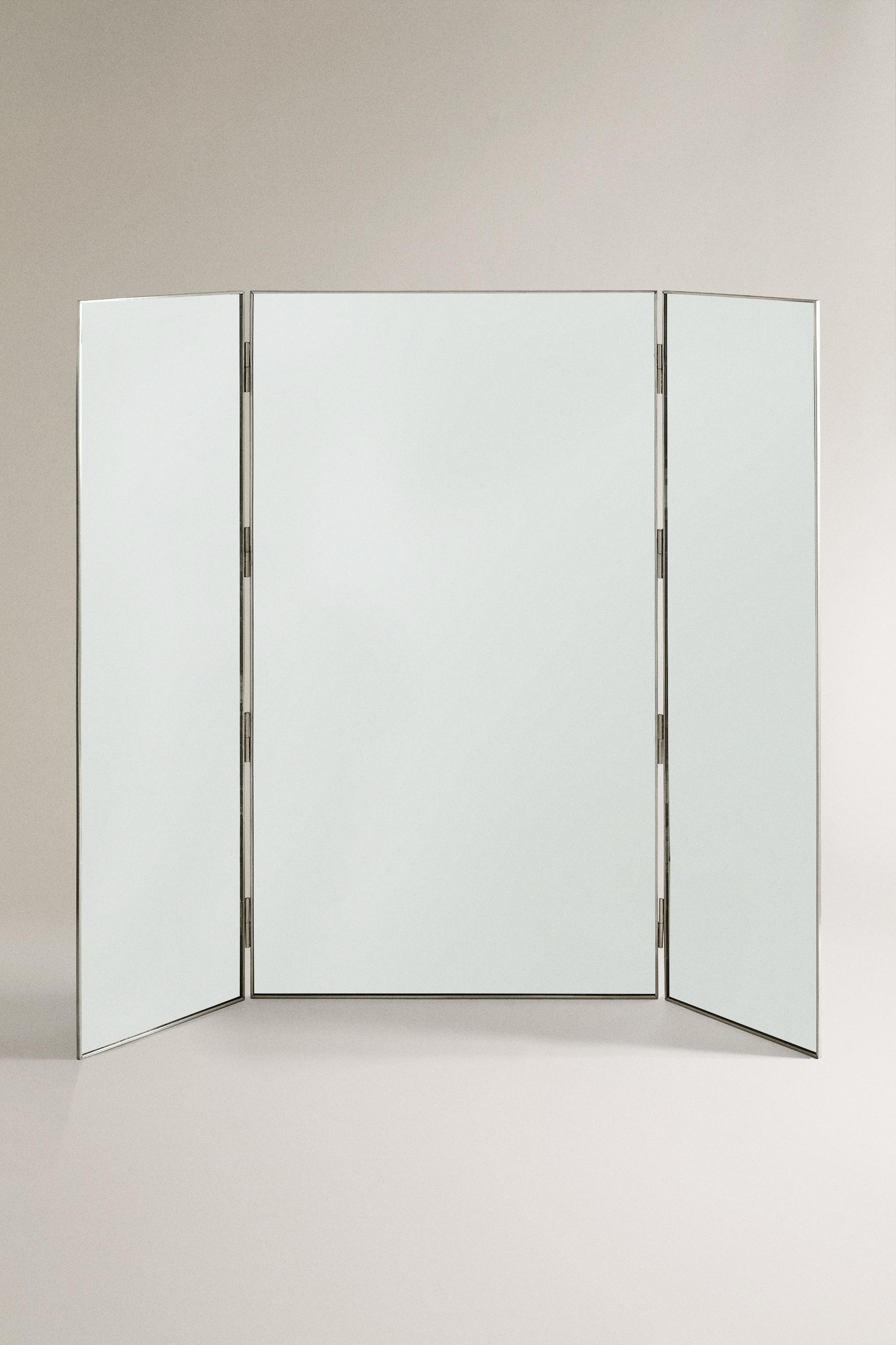 MIROIR TRIPTYQUE CONTOUR MÉTAL